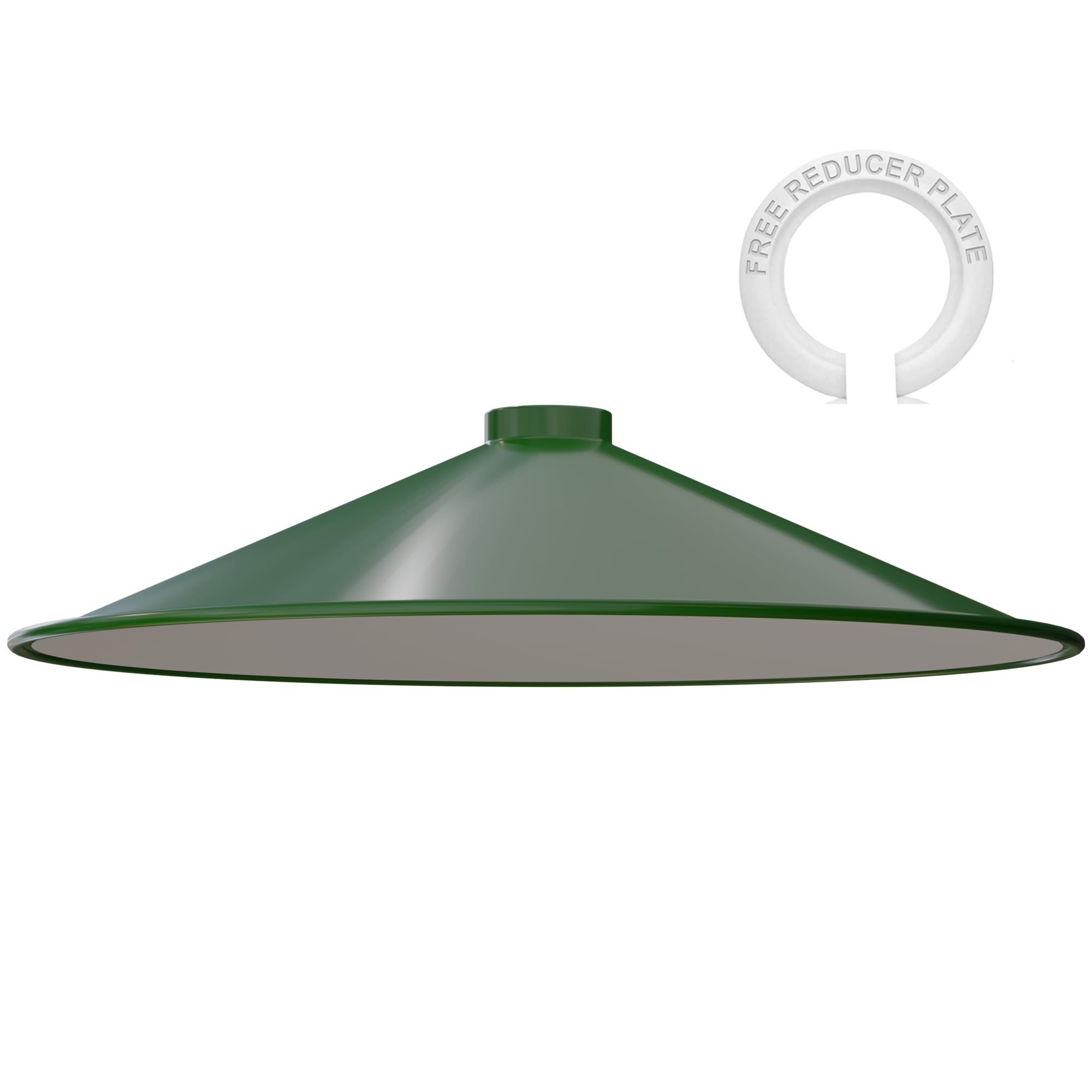 LEDSone Vintage Metal Retro Style 40cm Cone Shape Lamp Shade Easy fit for Living Rooms bedrooms Kitchen Dining Room Cafe and Restaurant (1, Green)