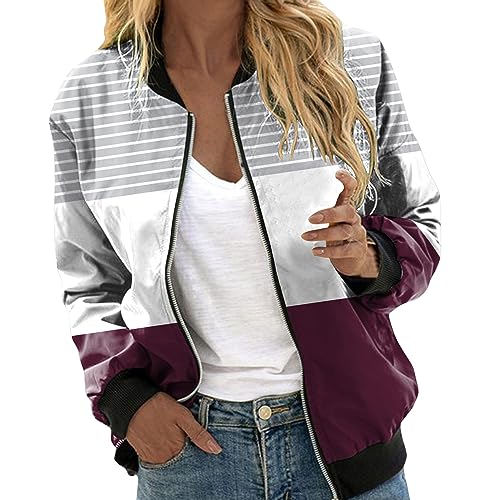 Sunnyuk Chaquetas Mujer Chaquetas de Traje Chaqueta de Trabajo Ligera con Bolsillos Chaquetas Casual Fruncida Elástica