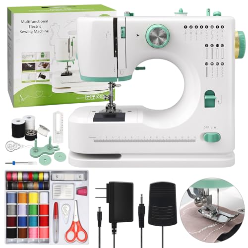 Mini Sewing Machine for Beginners with 32 PCS Threads Kit,16 Built-In...