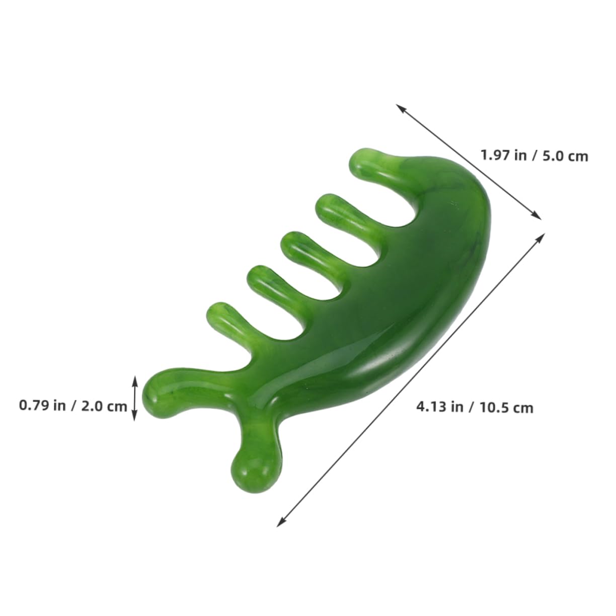 SHERCHPRY 5 Series Peine De Masaje Del Cuero Cabelludo Básico Peine De Masajes Para Piel De Cuidado Del Cabello De Acupuntura De Anchos Jade Verde 2 Piezas X 5