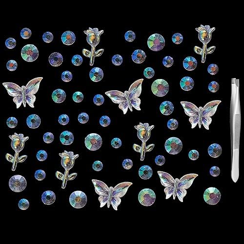 Butterfly Face Jewels Stickers Gems Tattoo Rhinestones for