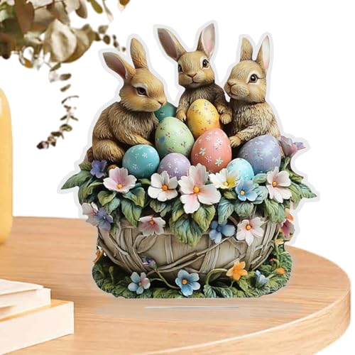 Décoration table lapin acrylique pièce maîtresse de maison
