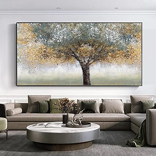 Impression sur toile arbre paysage abstrait moderne 60x120cm - 2