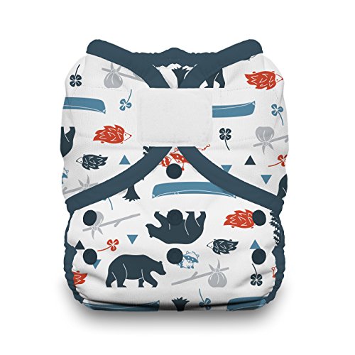 Thirsties Duo Wrap Reusable Cloth Diaper Cover, Hook and Loop Closure, Adventure Trail Size Two (18-40 lbs)