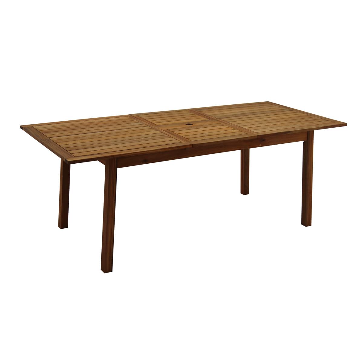Miliboo Table de Jardin Extensible rallonges intégrées en Bois Massif L160-210 cm MAYEL