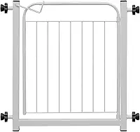 Portão Grade Pet Cães 69 cm Altura, Ajustável 68 a 73 cm e 78 a 83 cm com Extensor, Açomix, Branco