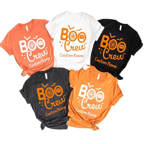 Personalized The Boo Crew T-Shirt,Teacher Halloween Squad Shirt, Nurse Boo Crew, Custom Name for Friend, Family and Group