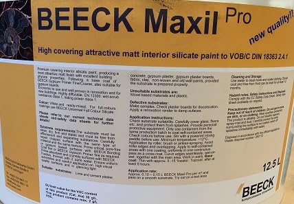 Womersleys Beeck Maxil Pro Paint (Maxol) Breathable internal mineral paint White 10 LTR