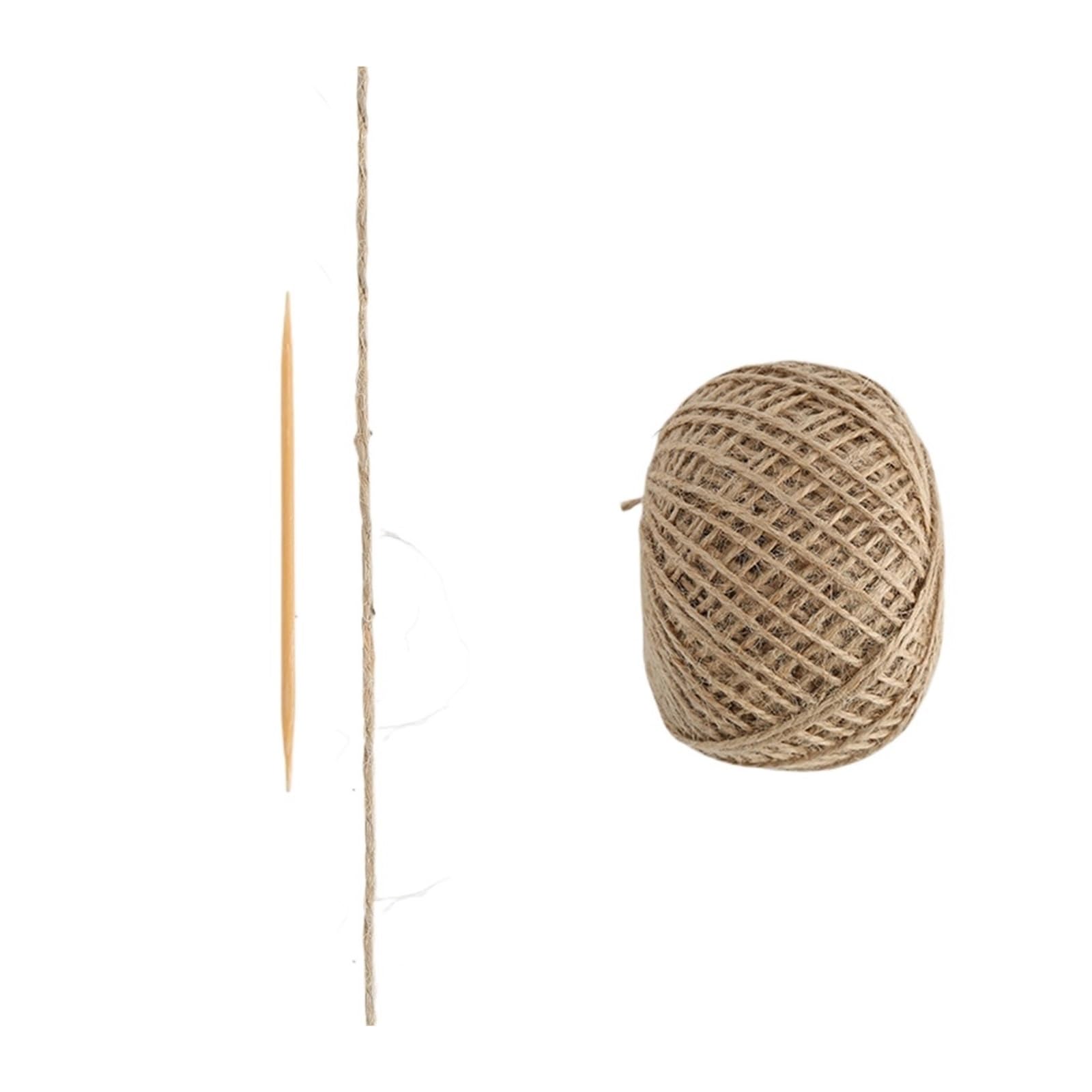 Twine 1/3/4/5/10mm Jute Rope Cord, DIY Twine Ribbon Hemp Crafts Sewing Handwork Wrap Home Decoration(1mm 500M)
