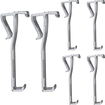 Valance Clips 6pcs 2-1/2" Clear Plastic Hidden Retainer Holder Clip for Window Horizontal Faux & Wood Blind Valance Cover Hold