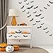 72 PCS Halloween 3D Bats Decoration, DIY Scary Wall Bats Wall Decal Wall Stickers 4 Different Sizes Halloween Party Decoration Supplies