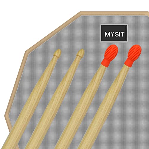 image for MySit 12-Inch Drum Practice Pad and Sticks Set With 2pcs Silicone Drum