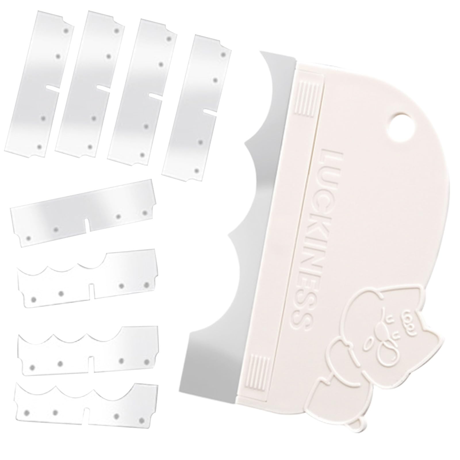 Uqezagpa Professional Cake Smoother Scrapers Tool with Interchangeable for Perfect Butter Cream Coating Decorting Comb Bakery Tool