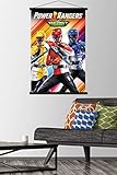 Trends International Power Rangers: Beast Morphers - Group Wall Poster with Wooden Magnetic Frame,...