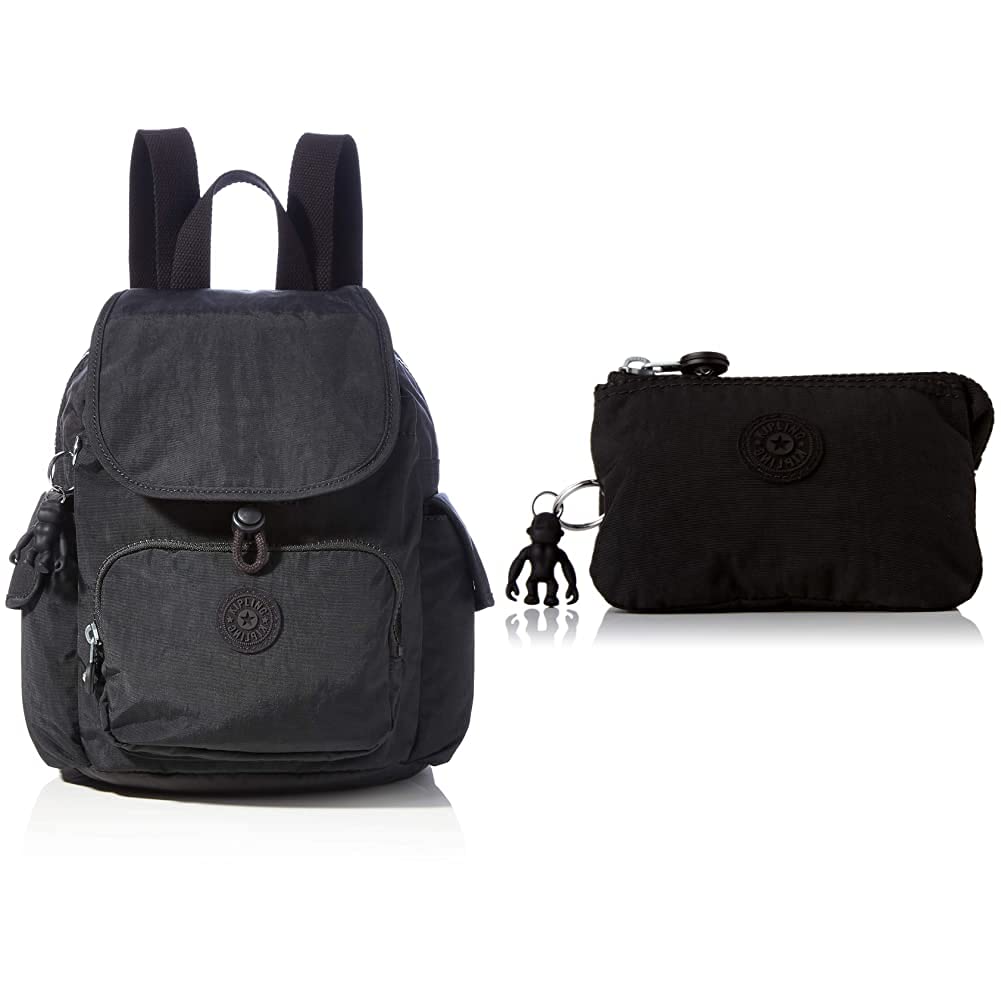 Kipling Zaino Nero Taglia unica + Pochette Negro Taglia unica