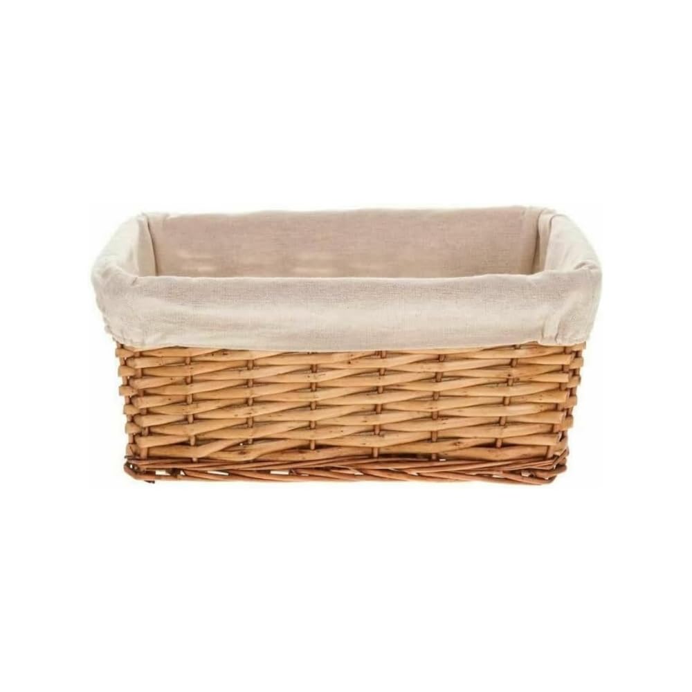 HomeZone Easter Egg Hunt Basket Wicker Baskets Oval Hamper Baskets For Gifts Natural Make Your Hamper with Liner and Accessory Kits Garden Harvest Basket for Easter Egg Gathering Picnic