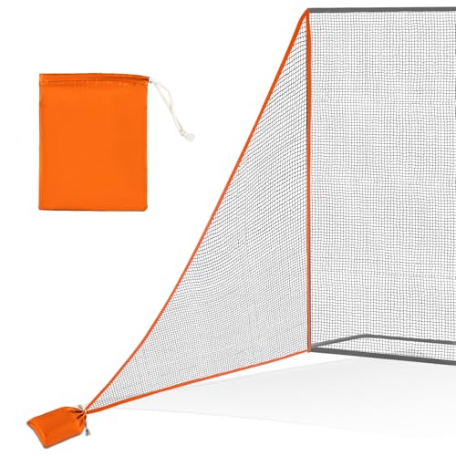 ShankNet Heavy Duty 7 * 10FT Side Net for Golf, Baseball & Hockey with Sandbag (Red-1Pack)