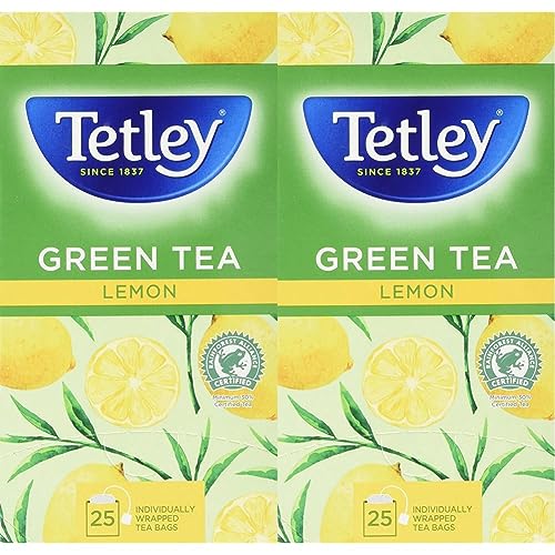 Tetley Green Tea with Lemon, Pack of 50