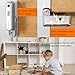 Home Security Door Reinforced Lock with Alarm- Child Proof & Burglar Proof Heavy-Duty Defender - 3-Way Protection for Children/Elderly/Solo Living - No Tools 5-Min Instal