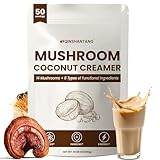 Mushroom Coffee Creamer, 50 Servings, 20-in-1 Superfood Coconut Creamer Powder with 14 Mushroom Supplements, Ashwagandha, Alpha-GPC, Magnesium Glycinate | Energy & Focus & Digestion | Non-Dairy, Keto