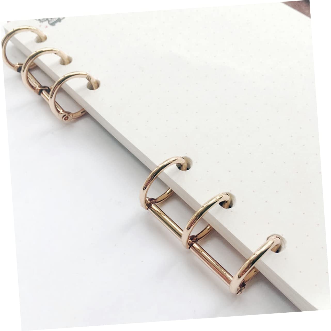 Gadpiparty 4 Set Anelli Di Carta in Metallo Raccoglitore Anelli Raccoglitori A Fogli Mobili Chiave Anello Anelli Di Metallo Per Flash Card Anelli Vincolanti Lega 8 Pezzi*4