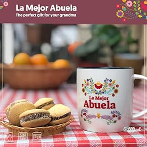 Triple Gifffted La Mejor Abuela Coffee Mug, Best Grandma Gifts Ideas in Spanish for Christmas, Mothers Day, Navidad, Birthday, Regalos Para Abuelita, Dia De Las Madres, Taza Abuelos Ceramic Cup 380ml Triple Gifffted La Mejor Abuela Coffee Mug Best Grandma Gifts Ideas in Spanish for Christmas Mothers Day Navidad Birthday Regalos Para Abuelita Dia De Las Madres Taza Abuelos Ceramic Cup 380ml