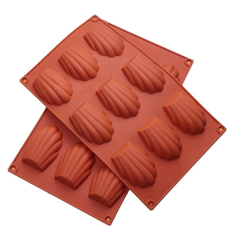 Yohtlfp Lot de 2 Moule Madeleine Silicone