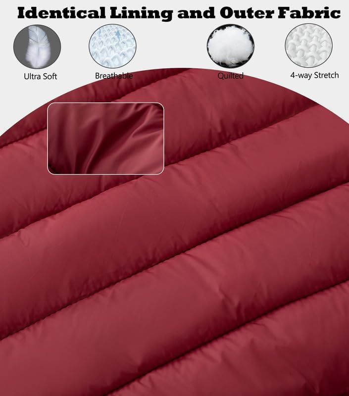 KVE Women's Hooded Packable Ultra Light Coat Warm Short Puffer Jacket - Image 3