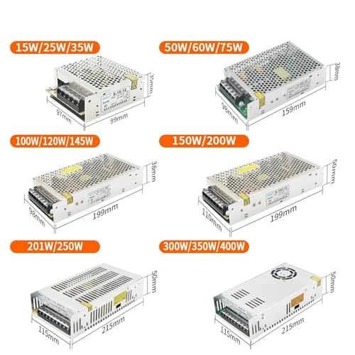 Fuente conmutada 24V 120W transformador CA a CC serie S de sobremesa 4