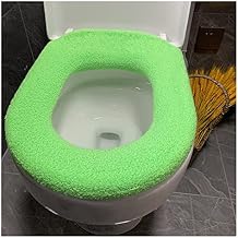 Comfortable Soft Multicolor Bathroom Toilet Set Thickening Washable Toilet Seats Cover Toilet Mat Winter Warm O Ring Potty Sets Color Bright Green