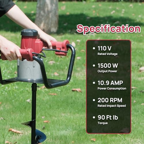 DC House 1500W Electric Post Hole Digger