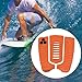 Colaxi 3Pcs Surfboard Traction Pads Boat Floor Mat Multipurpose DIY Stomp Pad EVA Deck Grip Foot Tail Pad for Skimboard, Orange