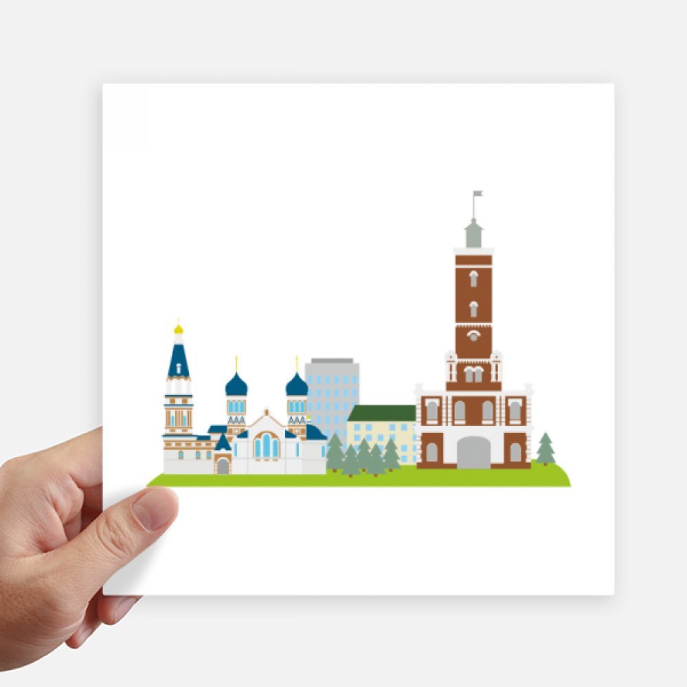 Autocollant Omsk Russie de 20 cm pour valise et ordinateur portable 4 pièces