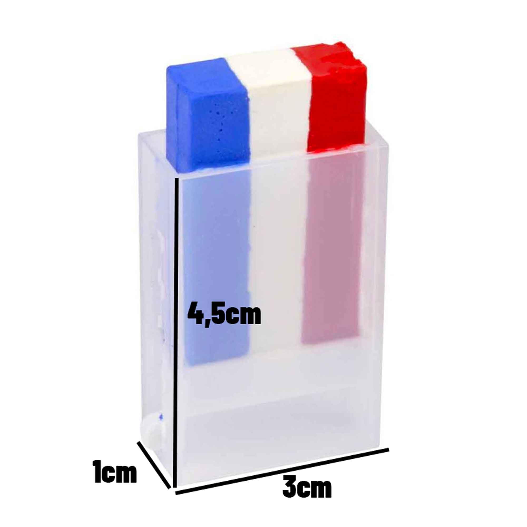 THE REPLICANT Stick Maquillage France Bleu Blanc Rouge – Peinture Faciale Supporter Tricolore 4,5 x 3 x 1 cm Sûr pour la Peau pour Match de Foot, Rugby et Fete Nationale 14 Juillet