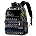 Mochila casual mochilas con patrón de flores blancas para mujer, bolsa de libros de viaje de alta capacidad, bolsas de hombro, Multicolor-4