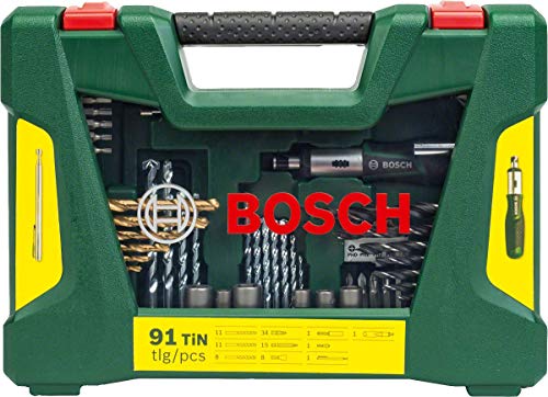 Bosch Accessories 91tlg. Titanium-Bohrer- und Bit Set V-Line (für Holz, Stein und Metall, inkl. Ratschen-Schraubendreher… – Bild 4