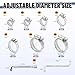 Ailbiuko 130 PCS Hose Clamp Assortment Kit 304 Stainless Steel Hose Clamps Adjustable 1/4