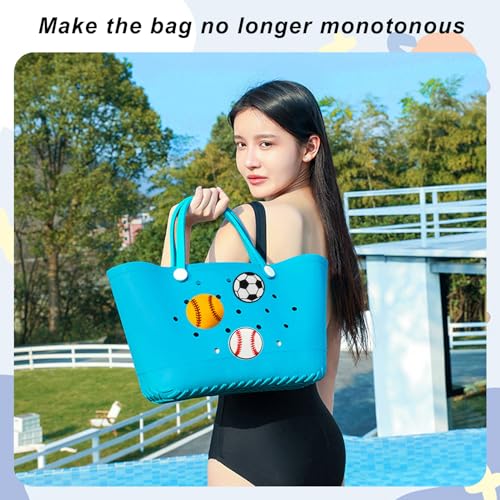 Image of Lckaey Rubber Beach Bag Accessories-PVC Rubber Totes organizer Sport Charms- for Purse Bogg Inserts
