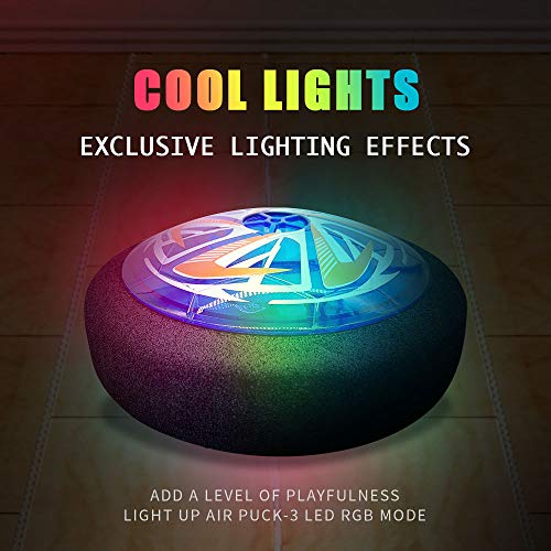 image for DYY Hover Hockey Set, RGB Led Light Hockey Gifts for Boys, Indoor Outd