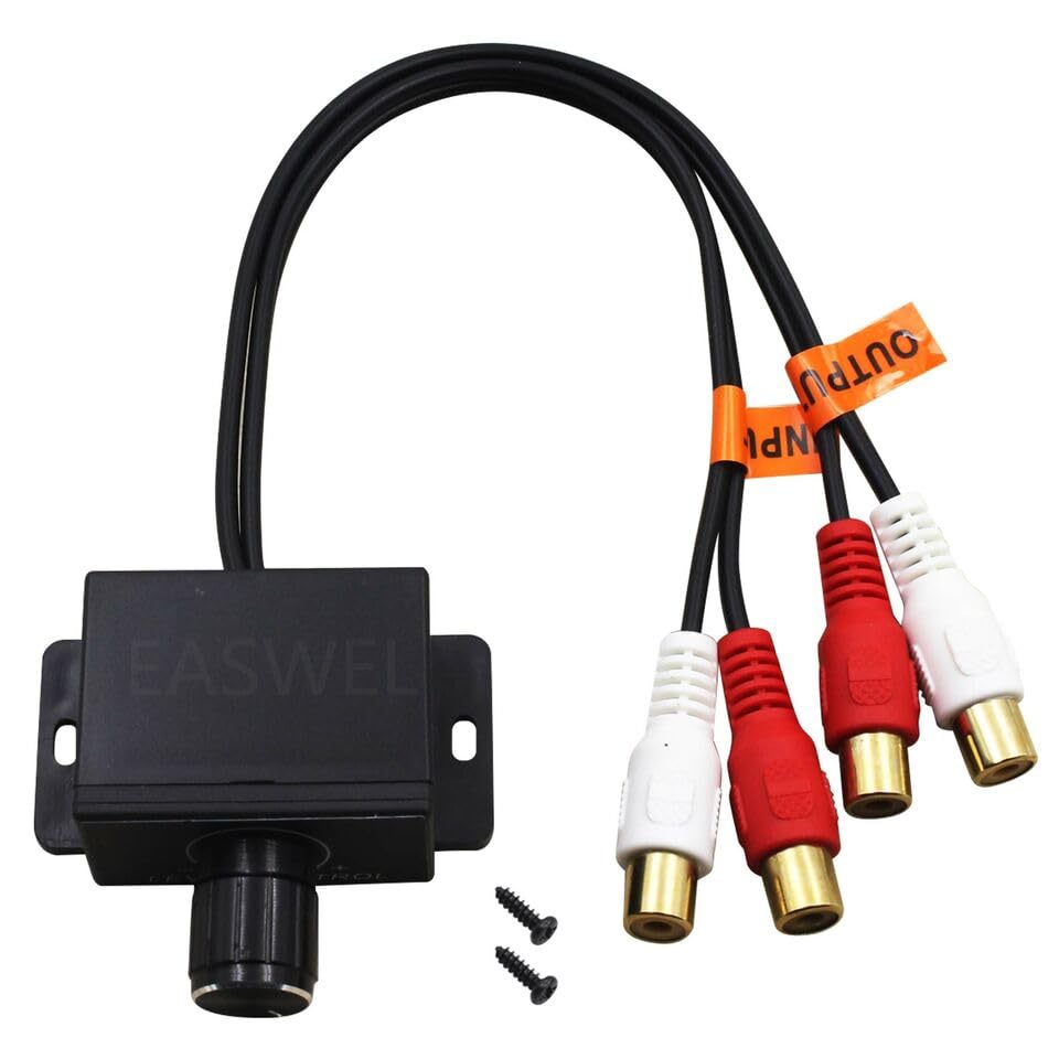 Car Home Audio Amplifier Bass RCA Gain Level Volume Control Knob LC-1 Black U1D9