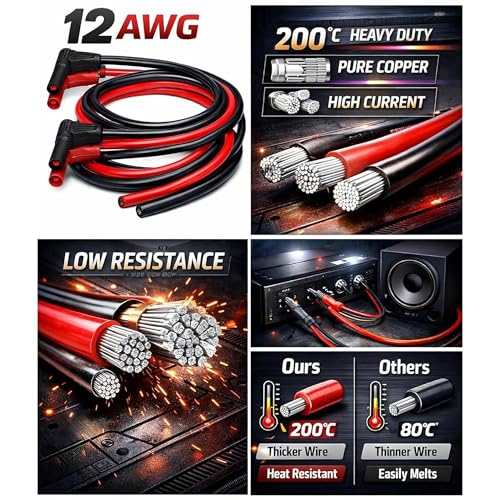 Image of Right-Angle Insulated Safety Banana Plug Test Lead Connectors, 4mm Gold-Plated, 3 ft