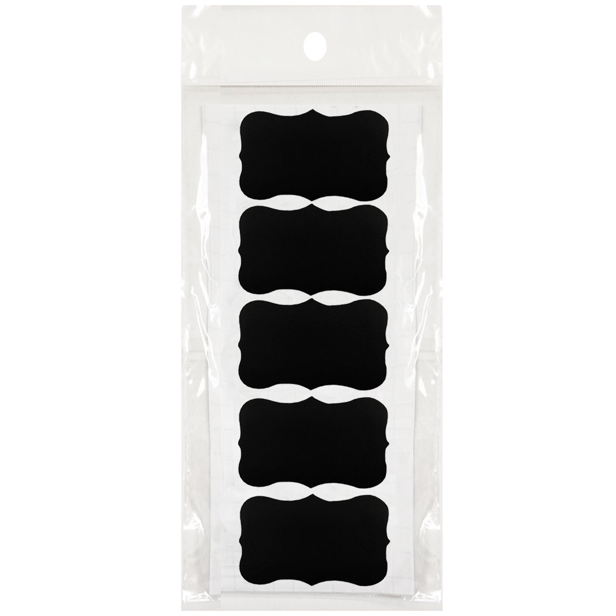 Wrapables Rechteck Fancy Tafel Aufkleber/Sticker mit Kreide-Stift, 2,25 von 3,8 cm, 50 Stück