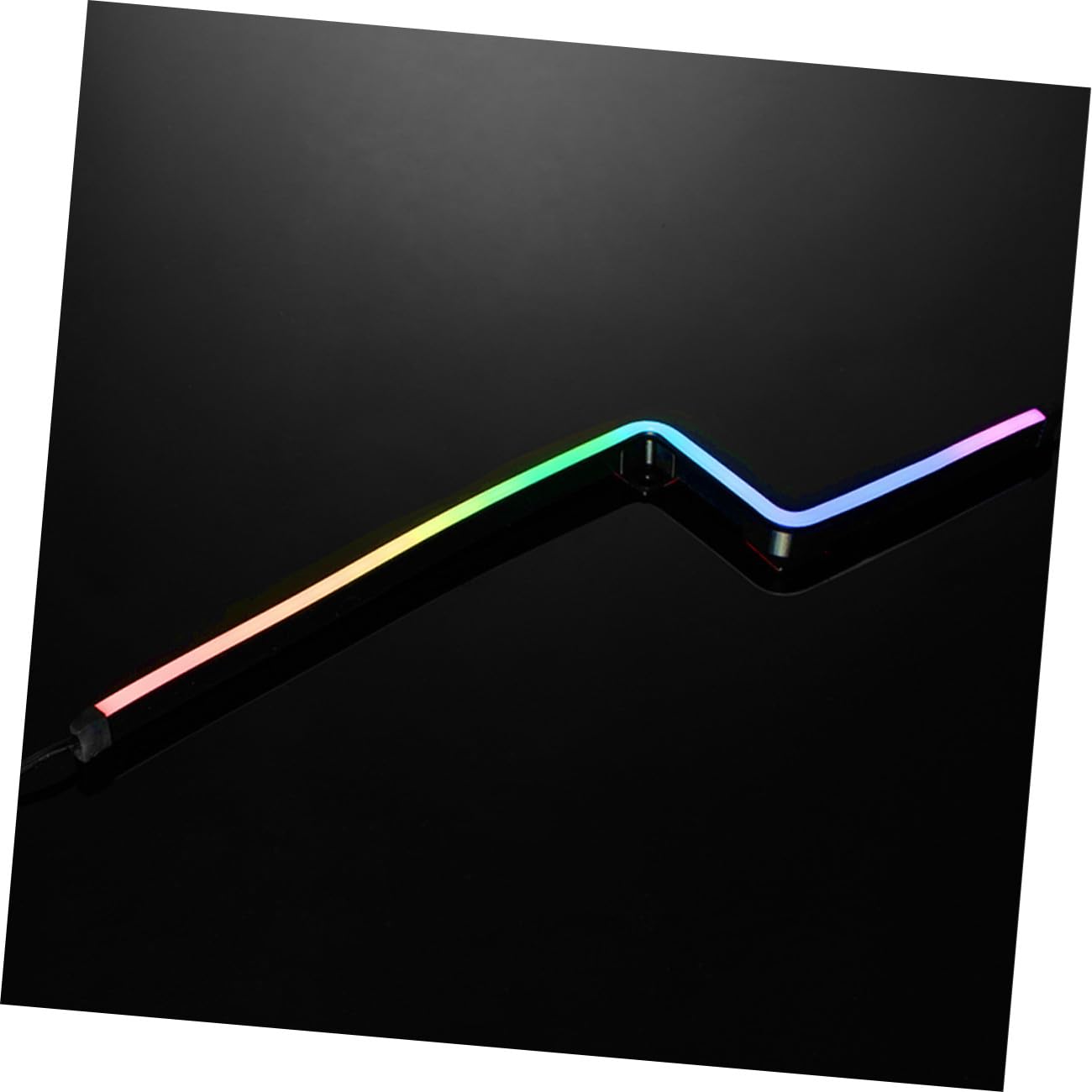 HEMOTON 2pièces Éclairage Pour Châssis Ordinateur Barres Lumineuses Led Rgb Décoratif Pour Pc Accessoires Pour Boîtier Ordinateur Lampe Flexible