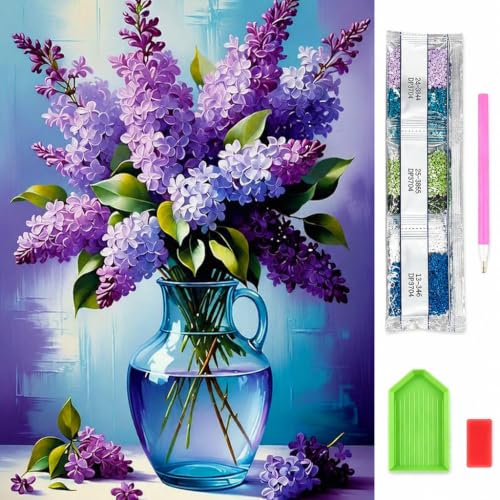 Image of HASTHIP Flower Diamond Painting Kit Adults 5D Floral DIY Art