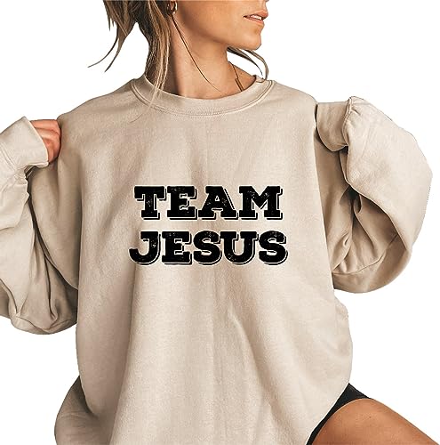 Team Jesus Sweatshirt, religion tee, Christian Clothing, Church Sweat,crewneck bible tee