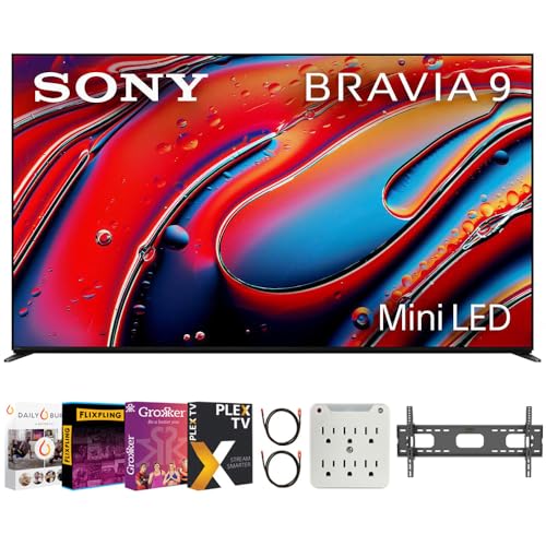 Image of Sony BRAVIA 9 K75XR90 75 inch 4K HDR Smart QLED Mini-LED TV Bundle with Premiere Movie Streaming Package & TV Setup Bundle with Wall Mount + Surge Adapter + HDMI Cable & More (2024 Model)
