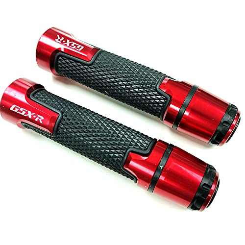 Kyobusa KY-MBO-CBR Red Aluminum Motorcycle 22Mm Engraved Handle Bar Rubber Gel Hand Grips Cnc thumb #1