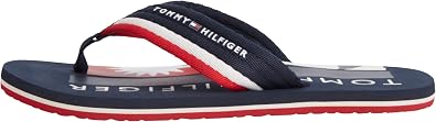 Tommy Hilfiger Men's Patch Print Hifiger Beach Sandal Fm0fm05903Flip Flops