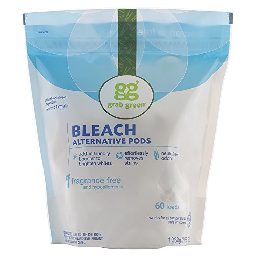Grab Green Bleach Alternative Pods, 60 Count, Chlorine Free, Fragrance