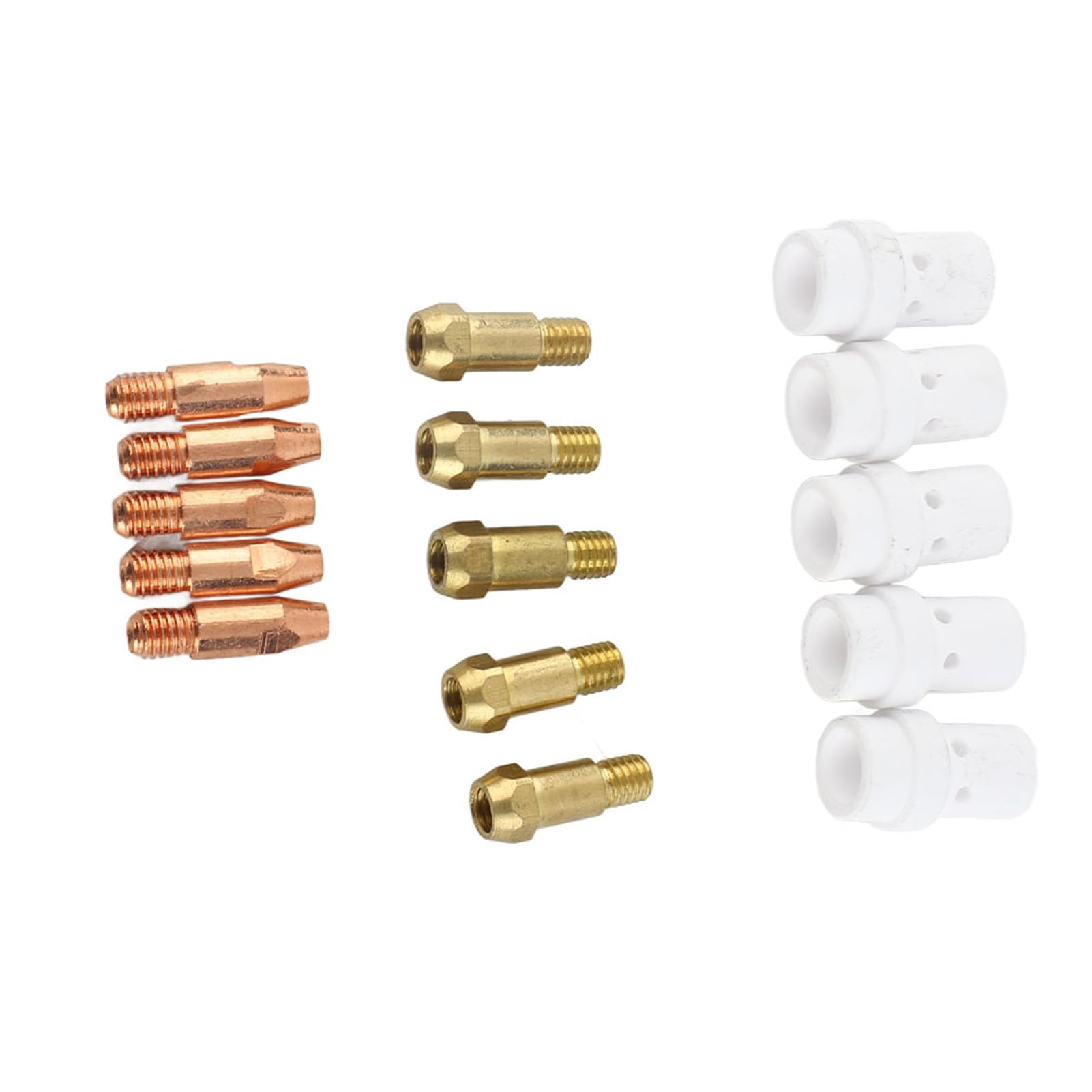 Juego de soportes difusores de gas para soplete de soldadura MIG, 14 piezas con boquilla conductora de 1,0 mm, compatible con Binzel 36KD para un rendimiento de soldadura eficiente